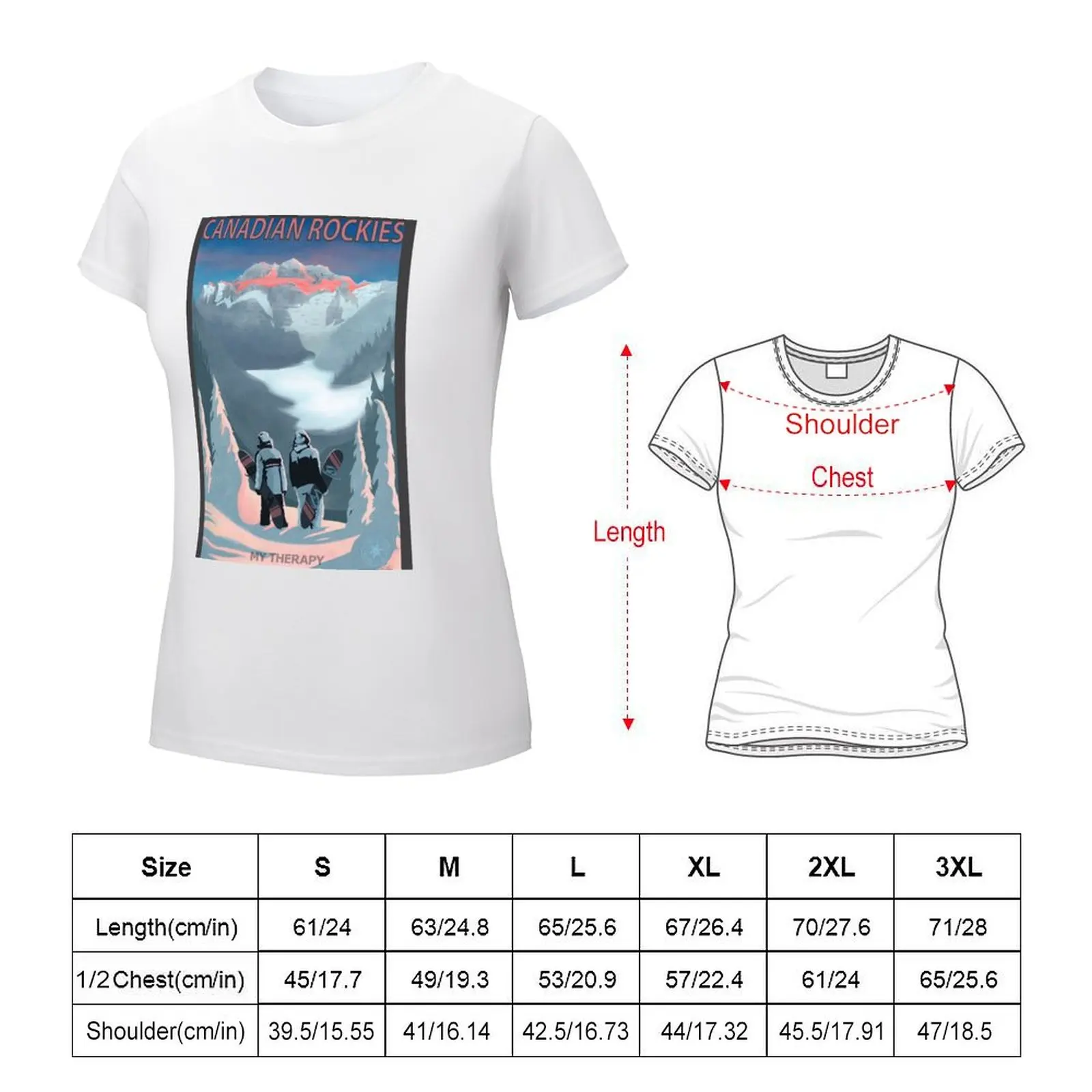 Retro Snow Board Therapy T-shirt plus size tops cute tops vintage clothes t shirt Women