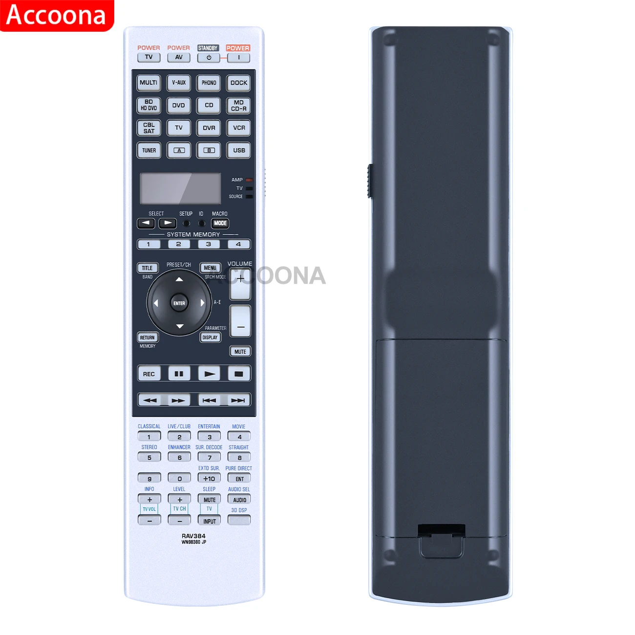 New Genuine RAV384 WN98380 JP For Yamaha TV AV Receiver Remote RAV386 RAV389