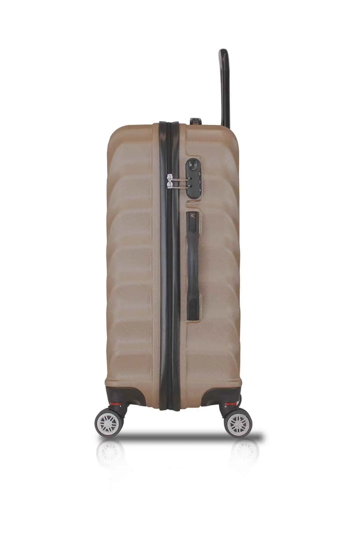 مجموعة من 2 حقائب (مكياج + حجم متوسط) ذهبي