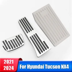 For Hyundai Tucson NX4 2021 2022 2023 2024 Car Fuel Accelerator Brake Foot Rest Pedal Non-slip Pad Accessories