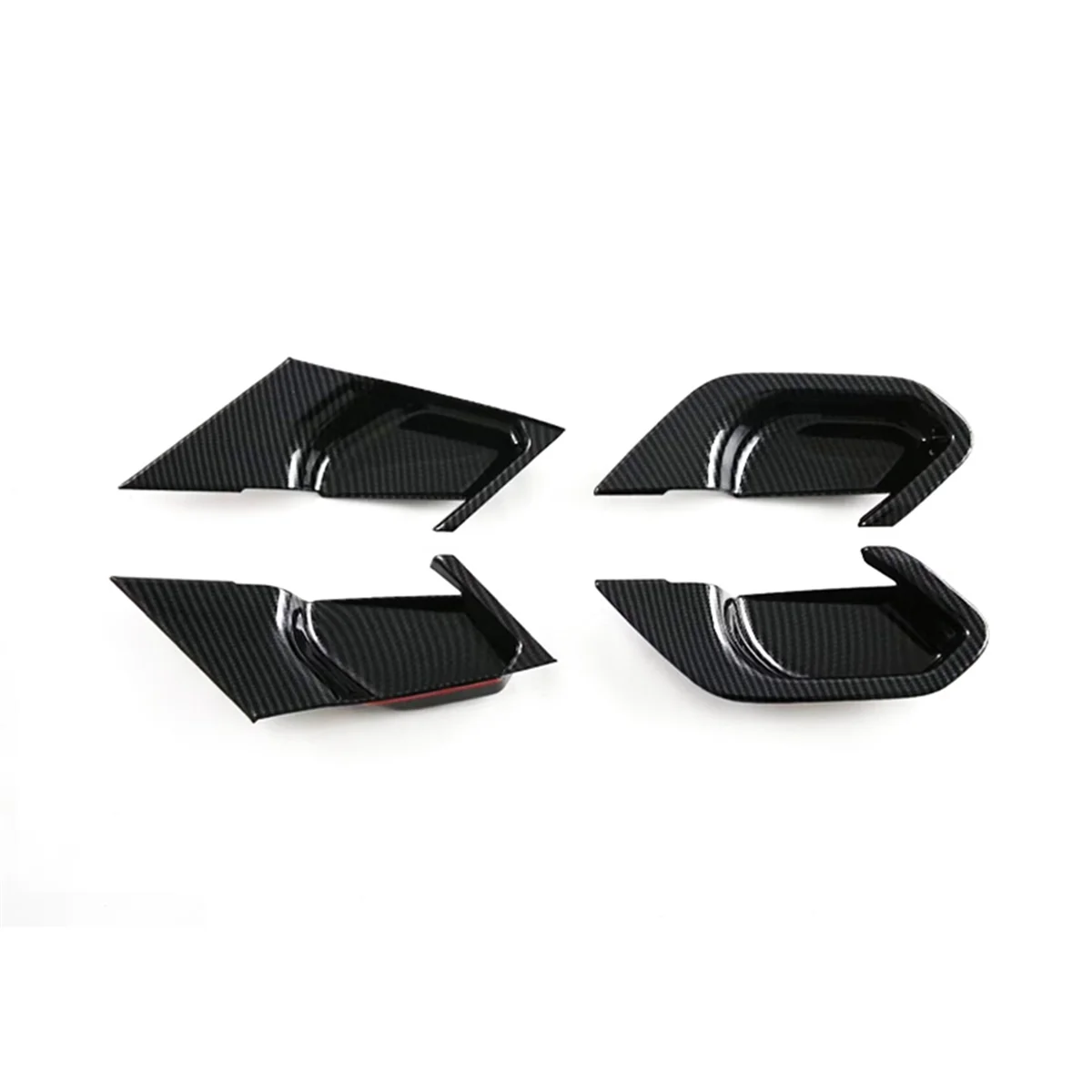 For BMW 5 Series G60 2024 Inner Door Handle Bowl Cover Trim Decoration Interior Accessories ,ABS Carbon Fiber