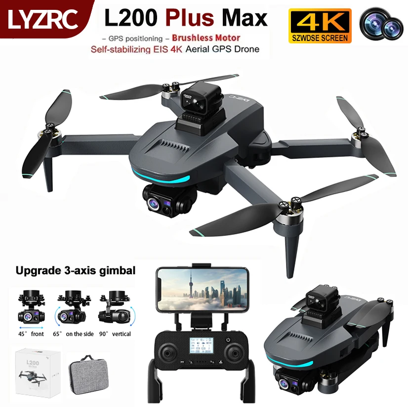 L200 Plus GPS Drone 4K Professional HD Camera 3-Axis Gimbal Optional Obstacle Avoidance Brushless 5G WIFI FPV RC Quadcopter Toys