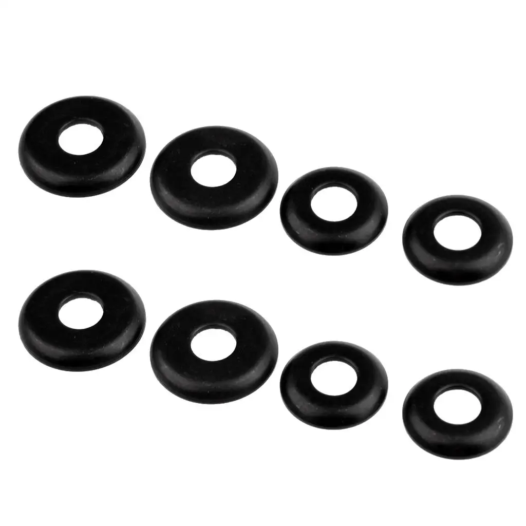 8 Pieces Thickened Replacement LONGBOARD / SKATEBOARD Truck WASHERS - Black