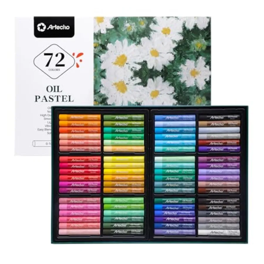 

Oil Pastels Set of 72 Colors Soft Oil Pastels for Art Painting Drawing Blending Art Supplies for Artists Beginners Teachers 10