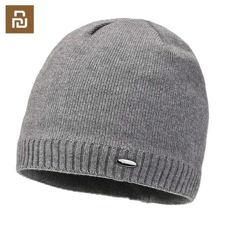 Youpin Winter Men's Caps Women Knitted Beanie Hats Ski Cap Male Keep Warm Thicken Outdoor Fleece Solid Color Winter Hat New