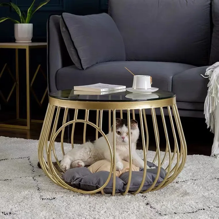 

People and cats share coffee table wrought iron living room side few creative slate apartment rental room