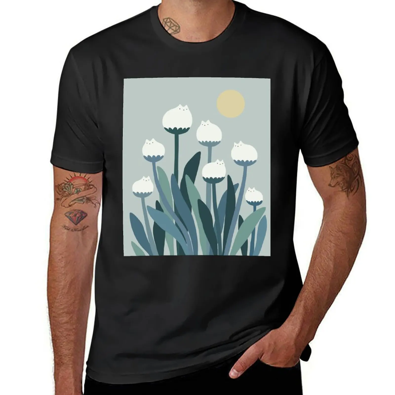 

Cat and Plant 76 T-Shirt sublime tshirts personalised Funny t-shirt mens t shirt graphic