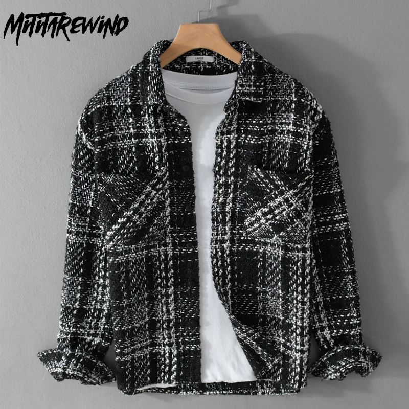 

Ins Style High Street Jacket Causal Couple Jackets Button Loose Plaid Coat Man and Woman Designer Jacket Unisex New in Outerwear