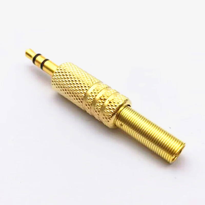 Gold Plated 3.5mm 2-core 3-core Plug 2-pin/3-pin Single And Dual Channel 3.5mm Revolving Spring Terminal C1