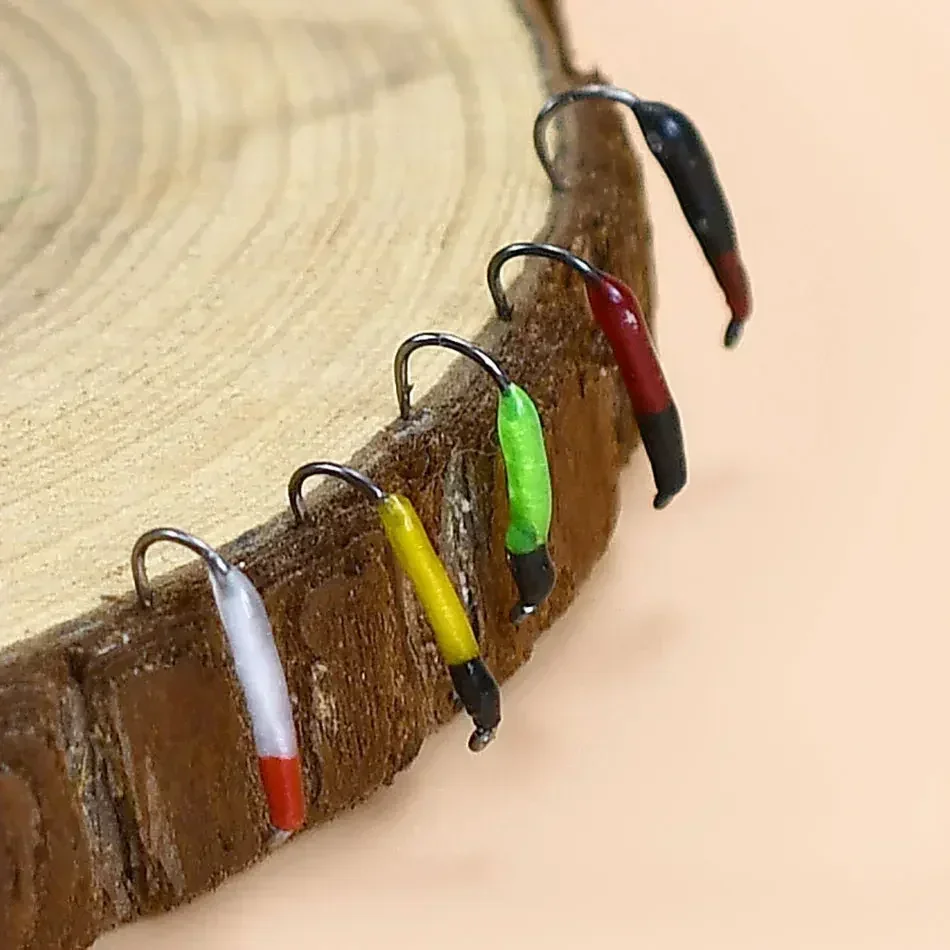 MNFT 10 Stück/Nymphe Scud Bug Wurm Fliegen Caddis Larven Insektenköder Schnell sinkende Forellen-Angelköder Box-Set – Detail 4