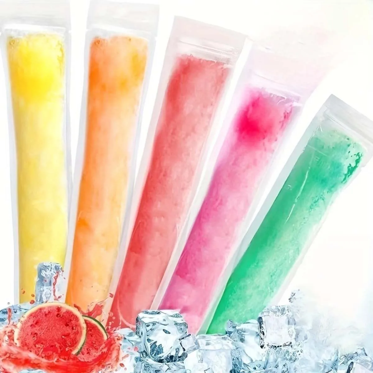 50pcs Popsicle Making Bag, Popsicle/Yogurt/Jelly/Chocolate, Summer Party DIY Popsicle Making