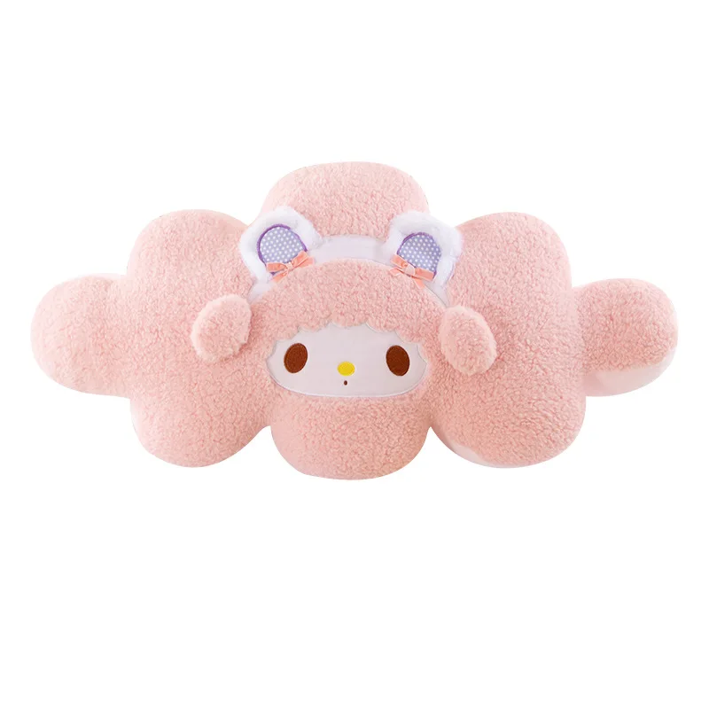 Jouet en peluche Kawaii Sanrio My Melody Cloud, coussin de poupée en peluche pour enfants, cadeau d'anniversaire, oreiller doux en forme de nuage pour décoration de canapé