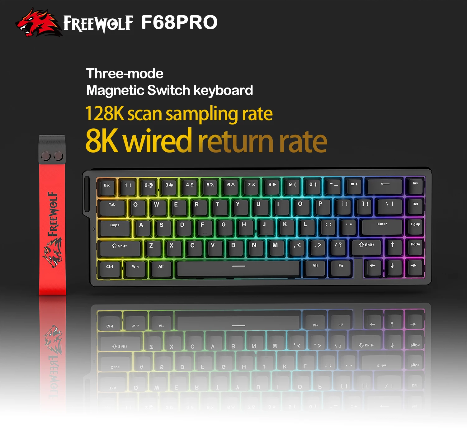 FREEWOLF F68 Pro Wireless Mechanical Keyboard