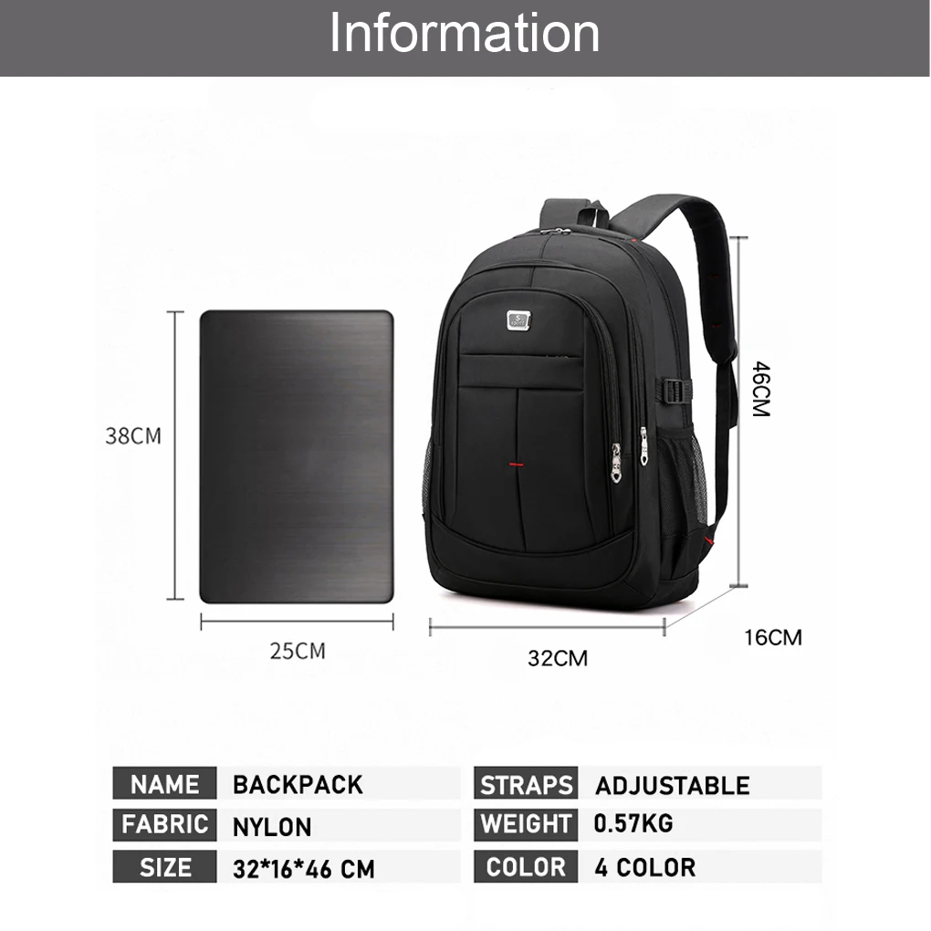 Zaino per il tempo libero da uomo in Nylon antispruzzo borsa resistente ai graffi borse per Laptop zaini sportivi per scuola aziendale Dropshipping