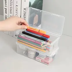 Large Capacity Transparent Stationery Case Pencil Storage Colour Pencil Storage Children's Crayon Painting Sketching Pencil Bag