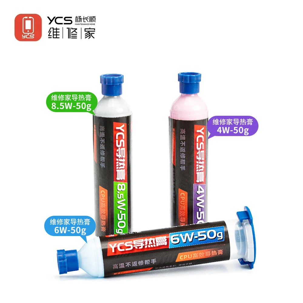 YCS Thermal Paste CPU Cooling Paste Silicone 50g for Mobile Phones Computer Notebook 4W 6W 8.5W Repair Thermal Grease Flux Tools