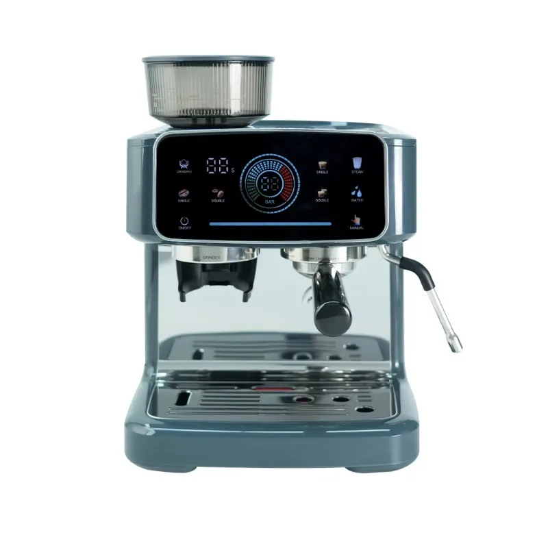 CM0001A Semi Automatic Espresso Coffee Machine with Built In Grinder Milk Frother for Home Cafe Use