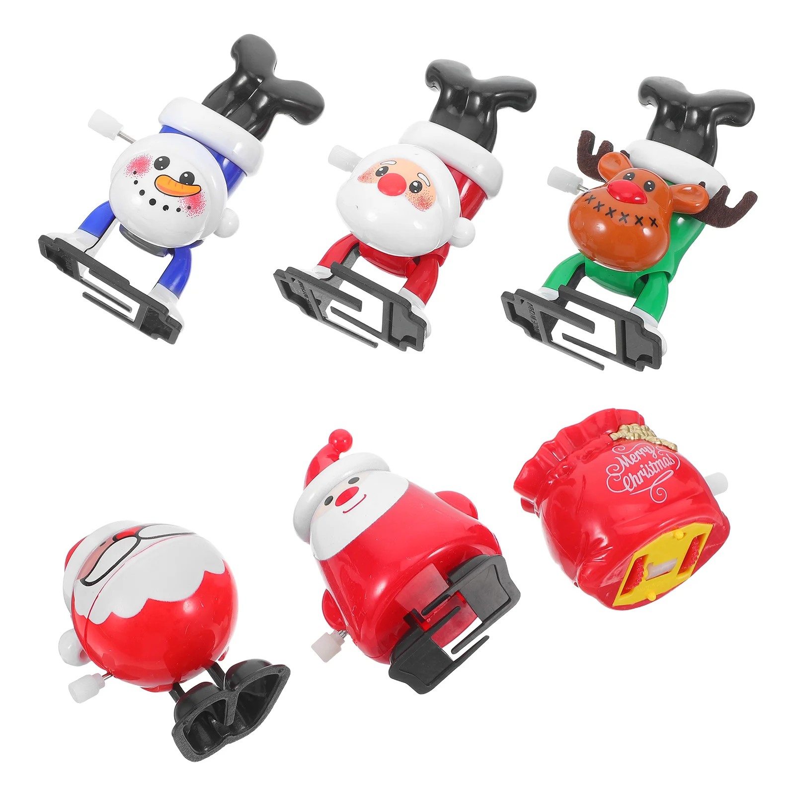 Assortiment de figurines de noël, renne, bonhomme de neige, horloge, cadeaux de fête de vacances, bas de Noël pour enfants, nouveauté
