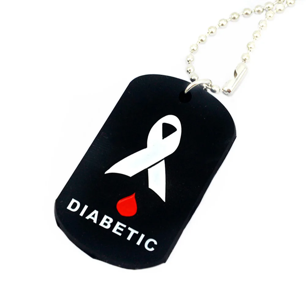 25 Stück Diabetiker-Silikon-Hundeanhänger Medizinischer Notfall-Warnanhänger Diabetes-ID-Halskette – Detail 5