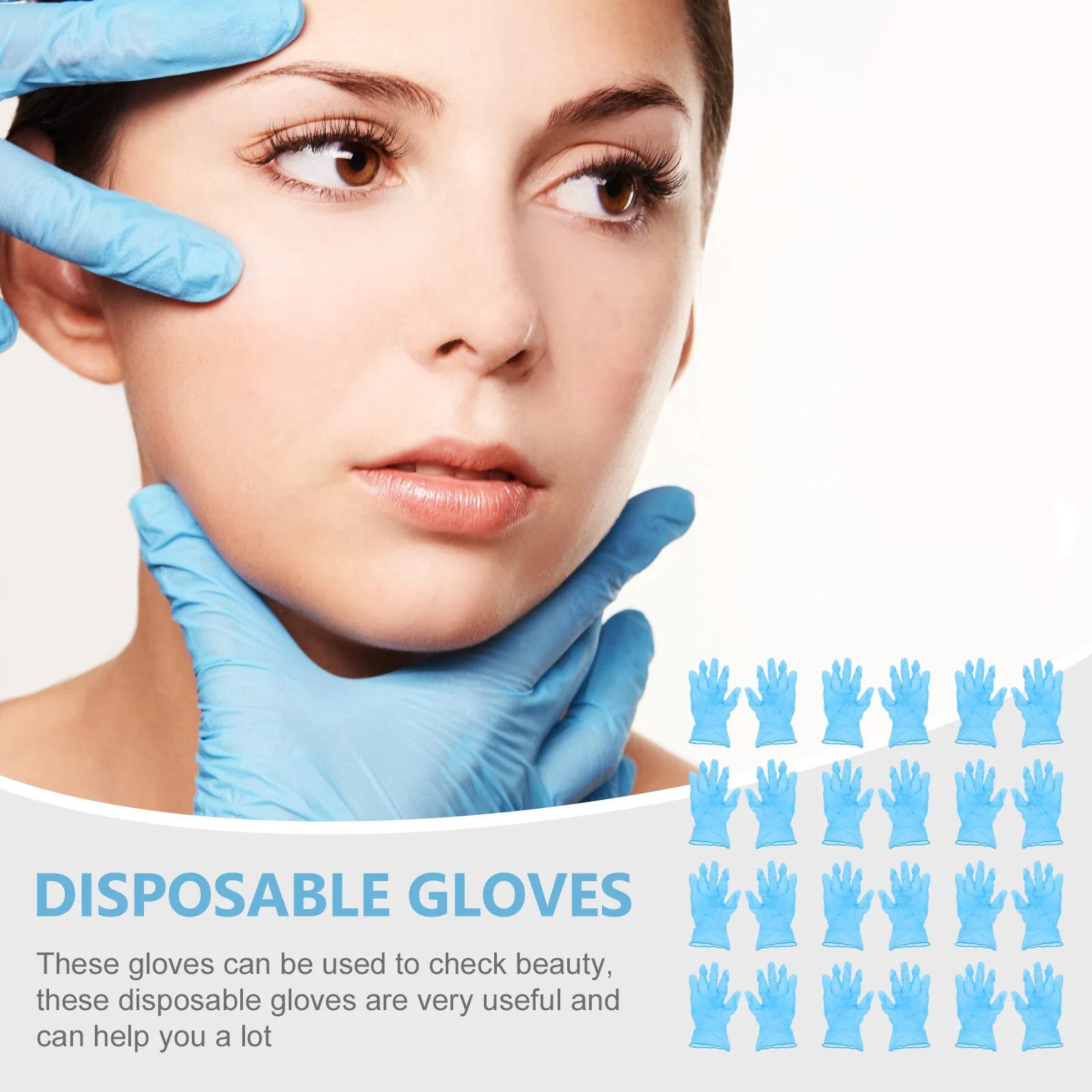 

Nitrile Hand Cover Double-sided Cleaning Gloves Nitrle Single Use Working Household
