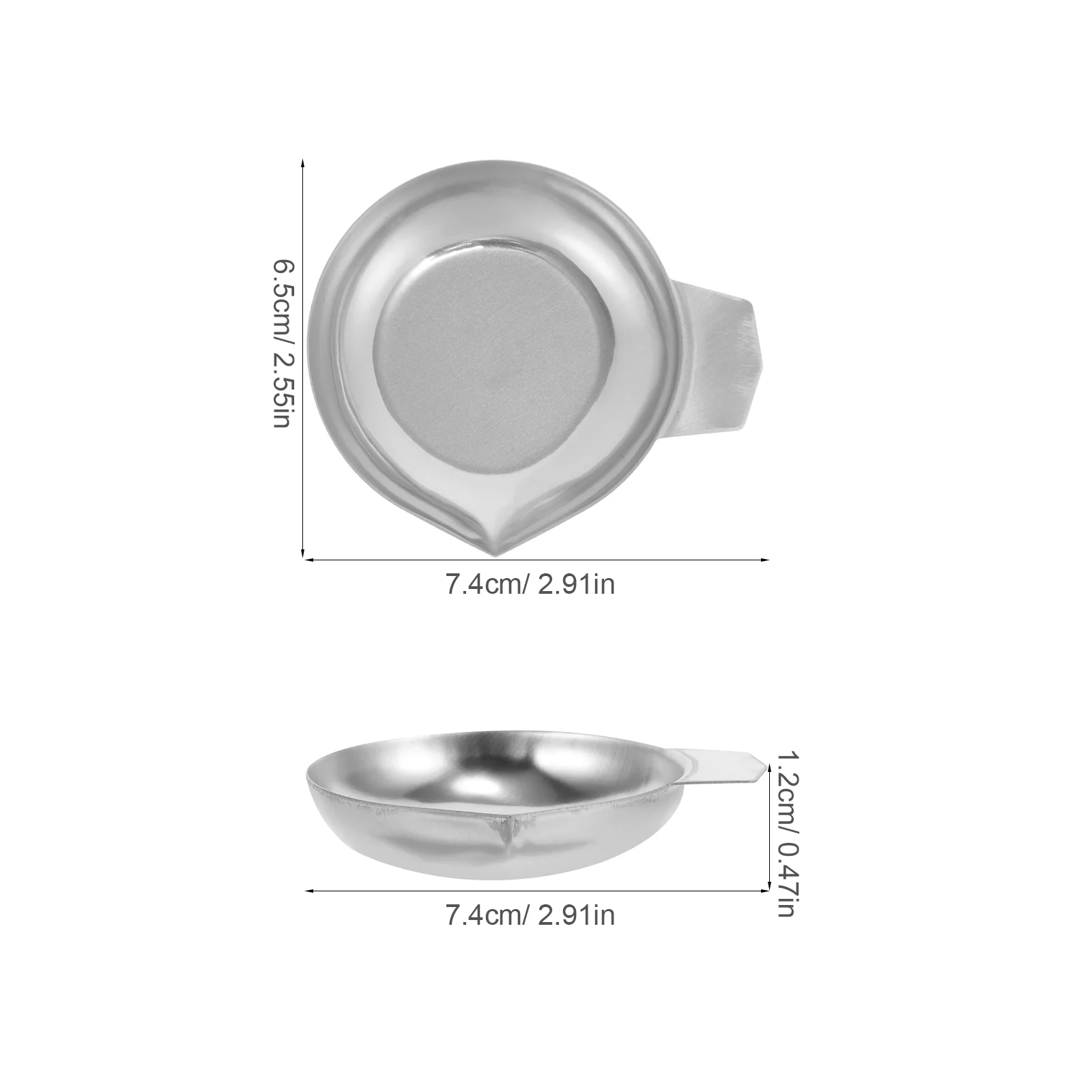 2 Pcs Diamond Weighing Pan Digital Scale Metal Tray Jewelry Powder Dish Stainless Steel