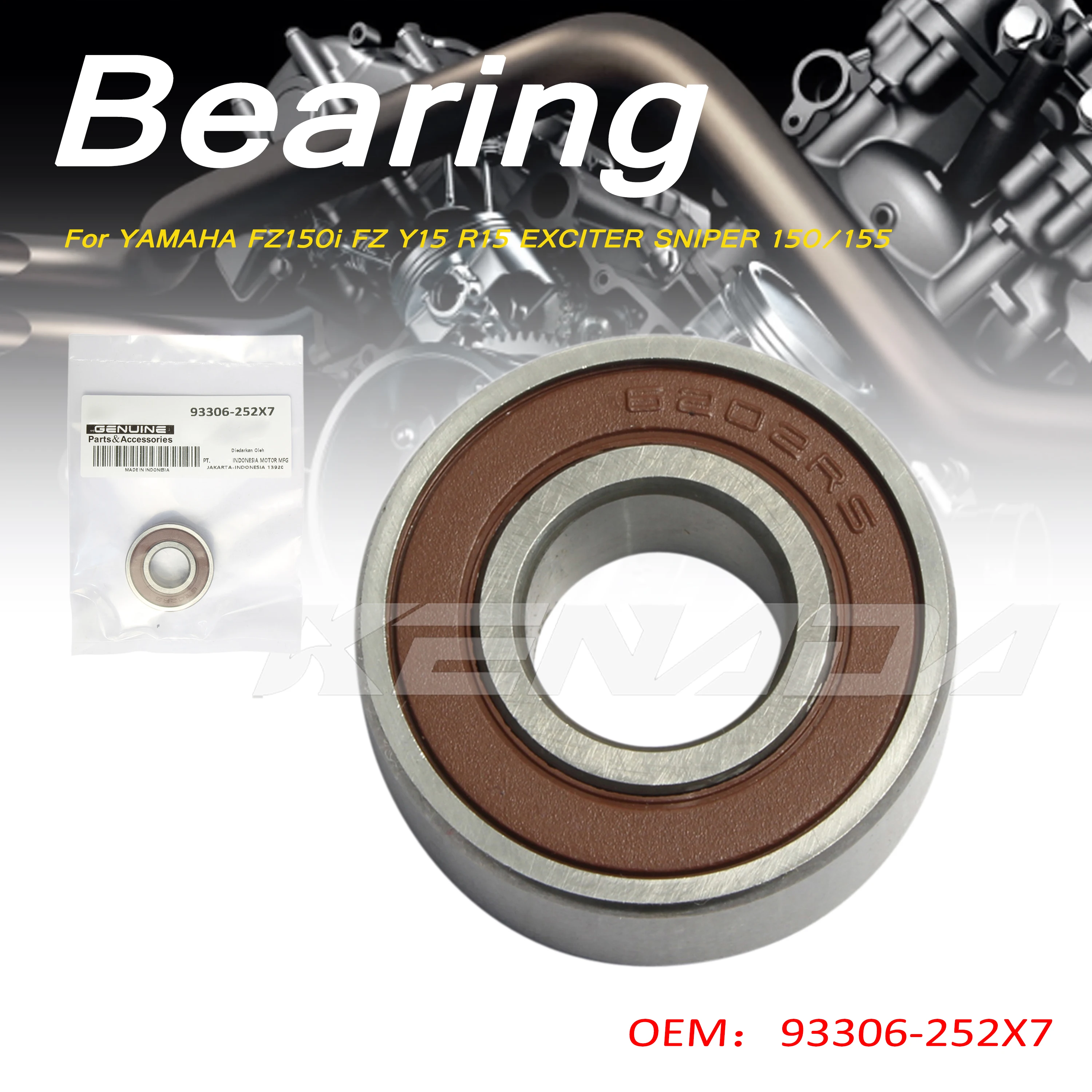 93306-252X7 For YAMAHA FZ150i FZ Y15 R15 EXCITER SNIPER 150/155 FRONT WHEEL Bearing