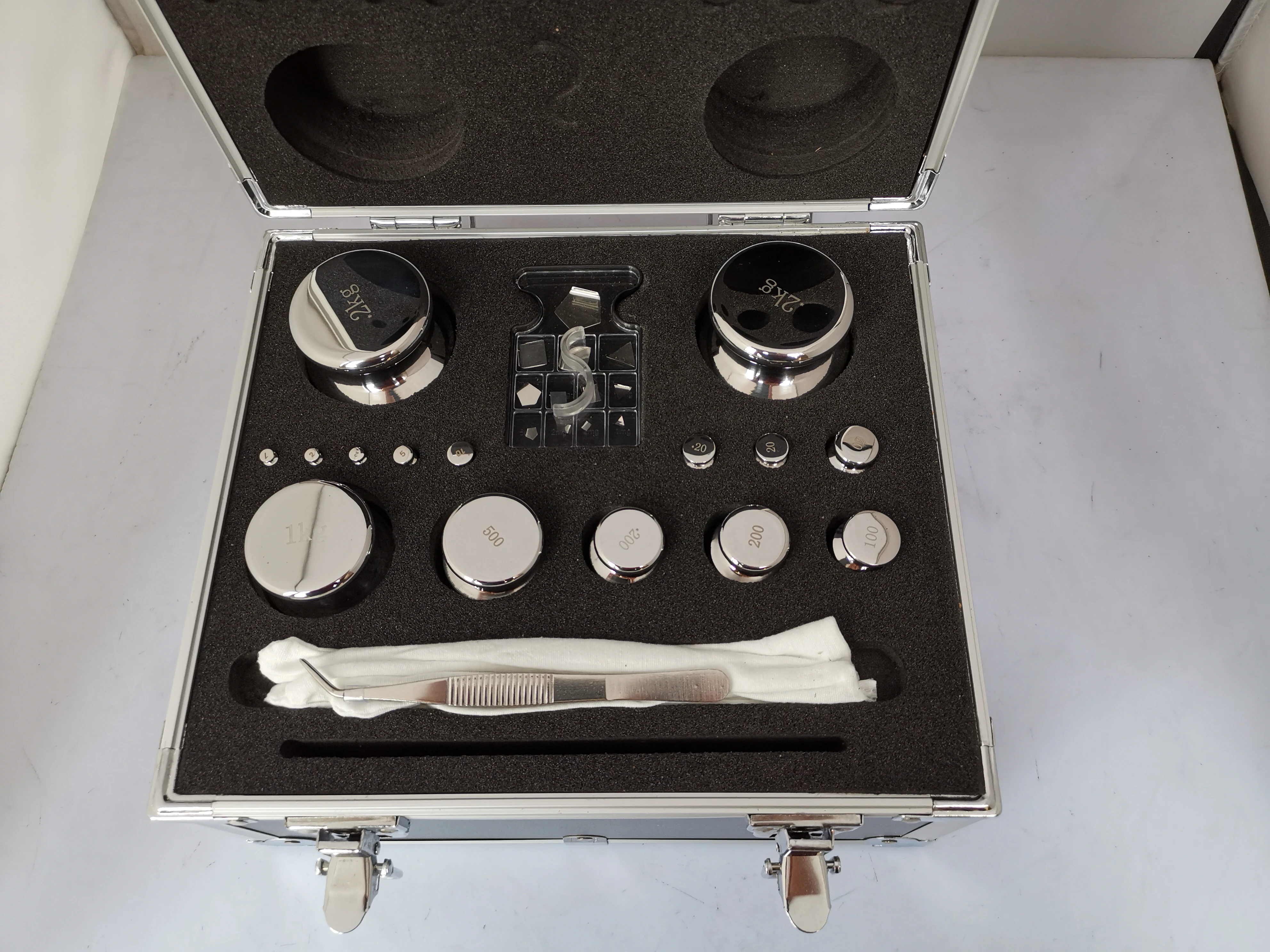 F2 Grade 27pcs 1mg-2kg 304 Stainless Steel Digital Scale Calibration Weights set With Calibration check,  precision Packed