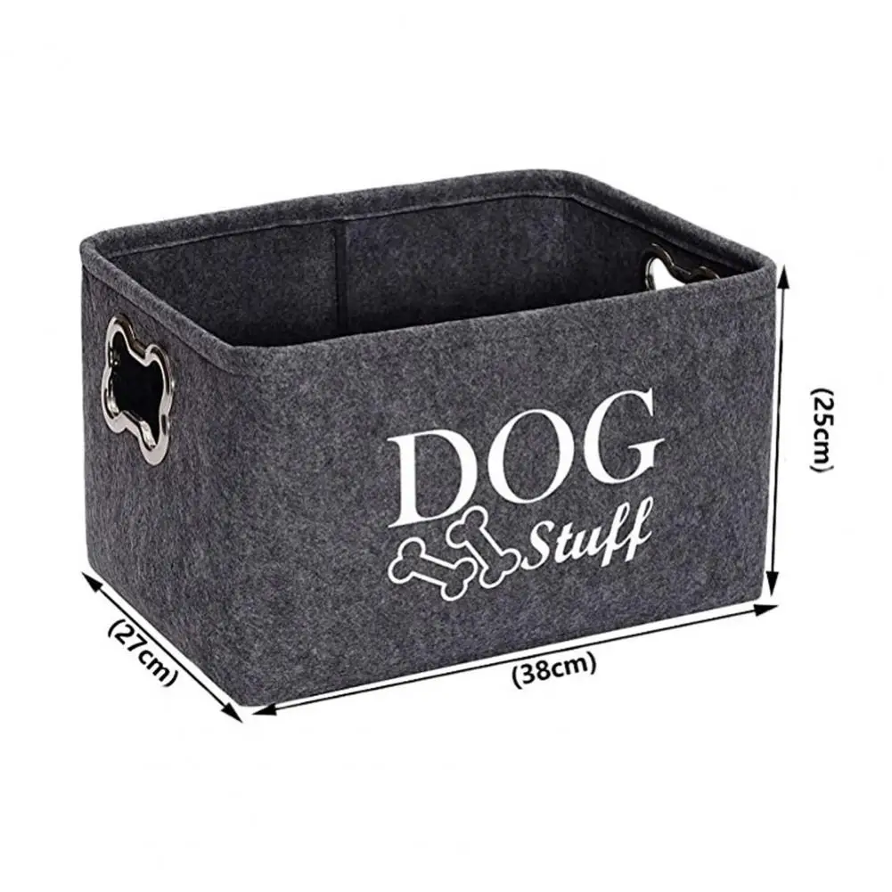 Pet Toy Storage Basket Pet Toy Dog Toy Storage Box with Handle Organizer for Clothing Blankets Coats Personalized Pet Storage