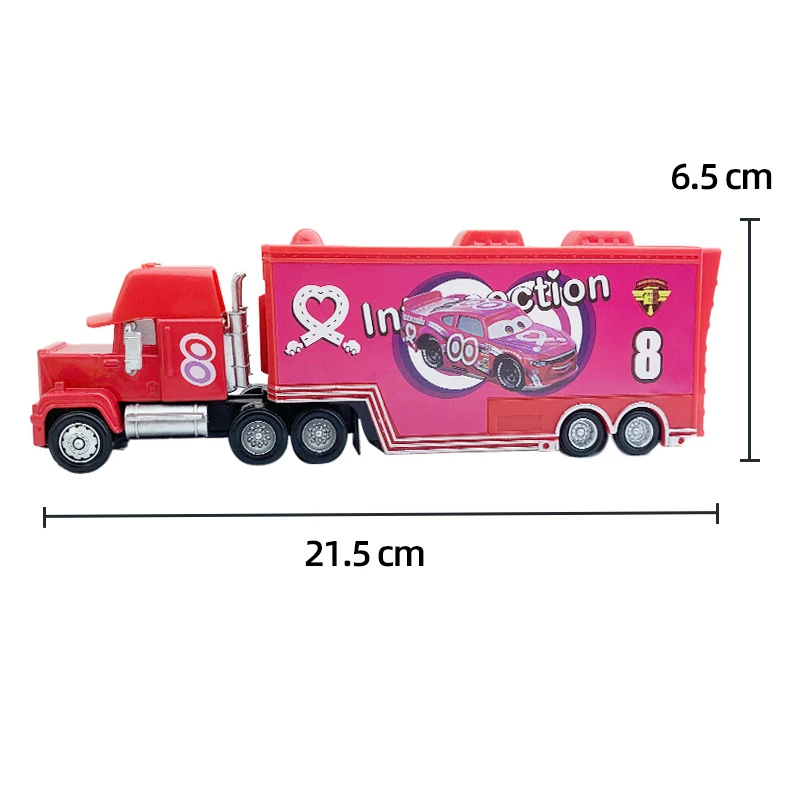 Viele LKW-Spielzeugmodell-Sammlungen: Chick Hicks King Lightning Hudson Auto Original Ramirez Legierung Druckguss Rennwagen Container-LKW 3 2 – Detail 8