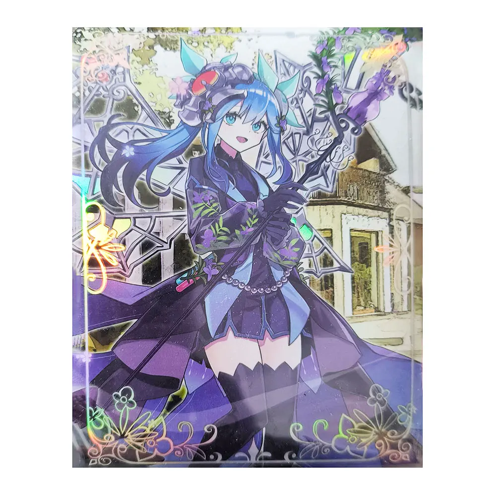 63x90mm60PCS Holographic Sleeves YUGIOH Card Sleeves Illustration Anime Protector Card Cover for Board Games Trading Cards