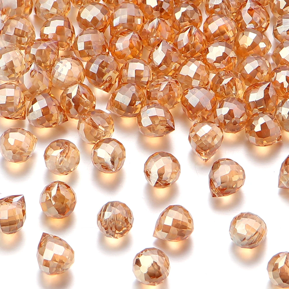 50 Stück Erdbeer-Kristallperlen, bunt, facettiertes Glas, lose Distanzperlen für Schmuckherstellung, DIY-Halskette, Armbänder, Zubehör – Detail 10