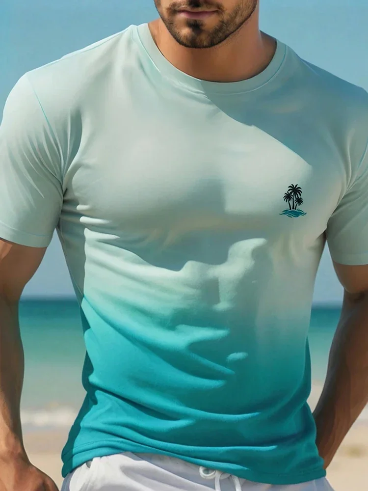 

Hawaiian Fashion T-shirt Men's Everyday Casual Summer T-shirt Men's Outdoor Beach Short Sleeve Top 3D Printed Sport O Neck T-shi