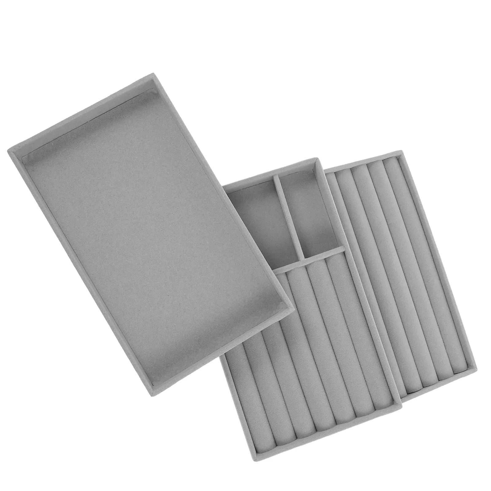 

Набор из 3-х элегантных подставок для украшений: органайзеры для колец, серег, ожерелий и браслетов, штабелируемые, для хранения и демонстрации на рабочем столе