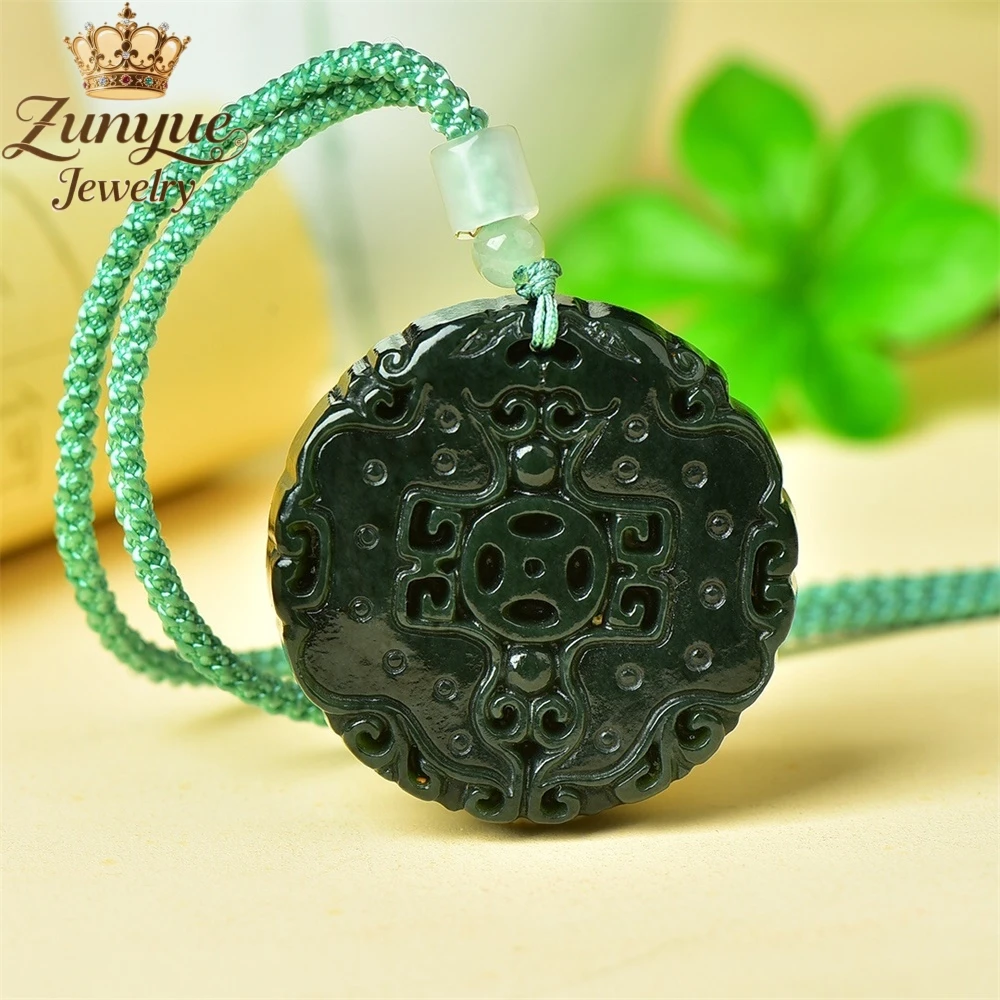 

High-End Natural Hetian Jade Pendant For All Good Fortune Luxury Quality Jewelry Fashion Jewelry Gift Exquisite Charms Popular
