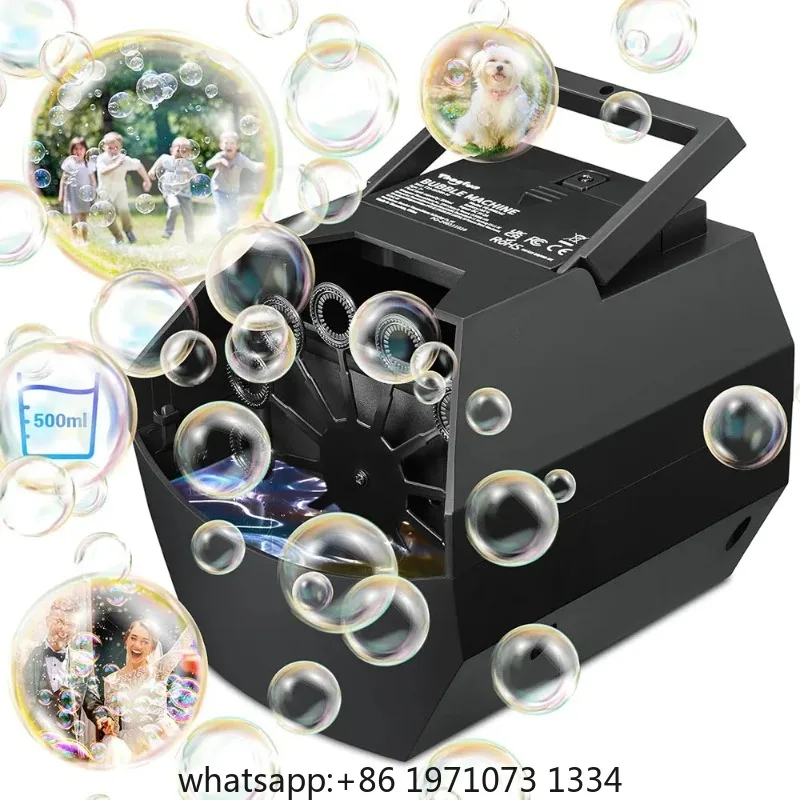 DJ Disco Stage Party Mini Bubble Machine Wedding Festival Ambience Toys Bubble Maker Machine Remote Control Battery Model