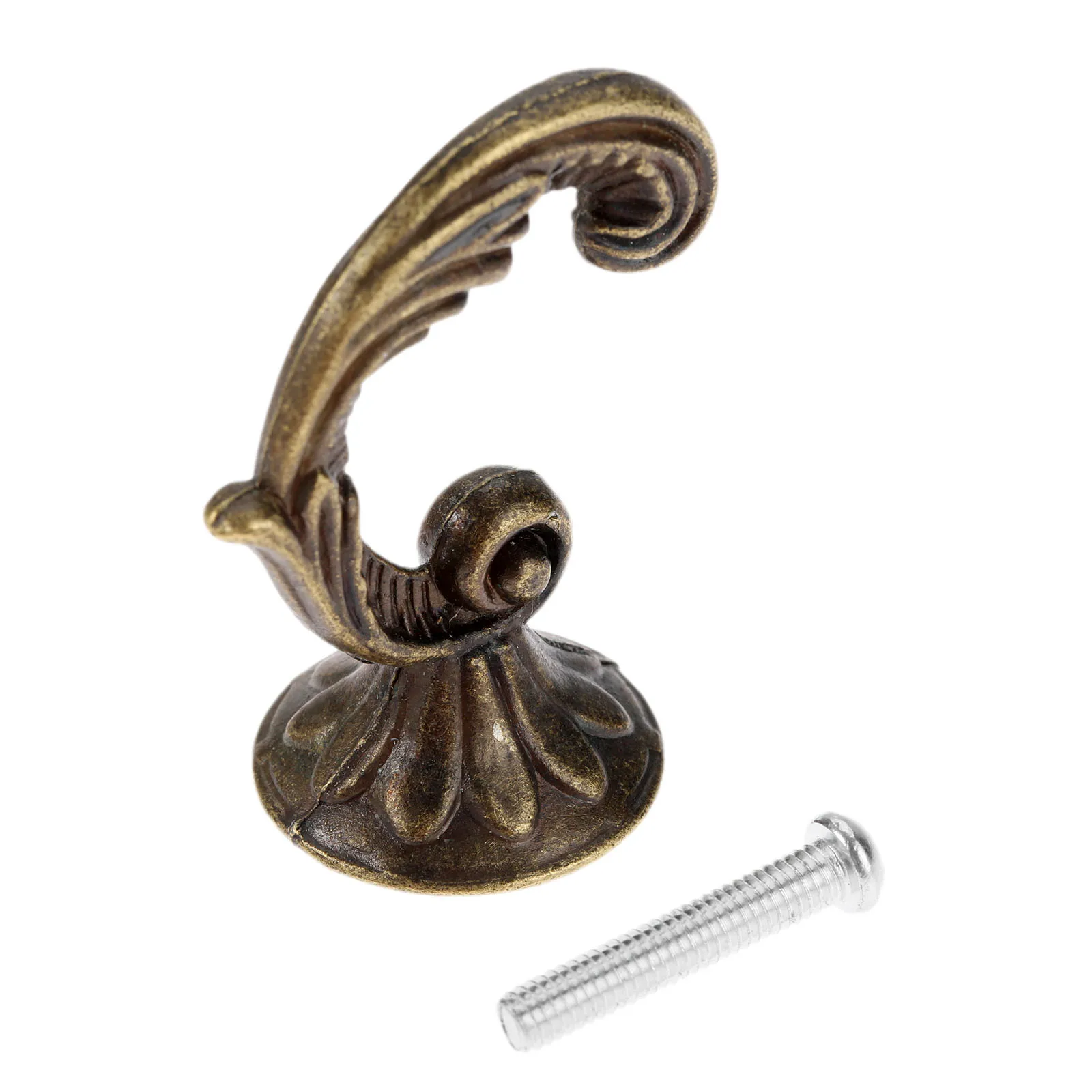 4 Pcs Vintage Ear Shape Wall Hook with Screws Decorative Room Door Hanger Kitchen Bathroom Towel Hat Bag Clothes Coat Hook Rack