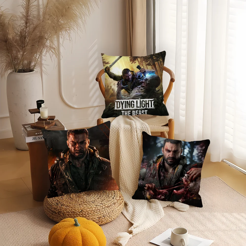 Game Dying Light The Beast Pillow Case Home Decoration Cushion Cover Suitable For Office Sofa Bedroom Car