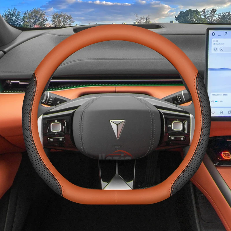 

Leather Car Steering Wheel Cover for Changan Deepal S07 G318 S7 S05 Sl03 S09 L07 E07 Interior Accessories 2025