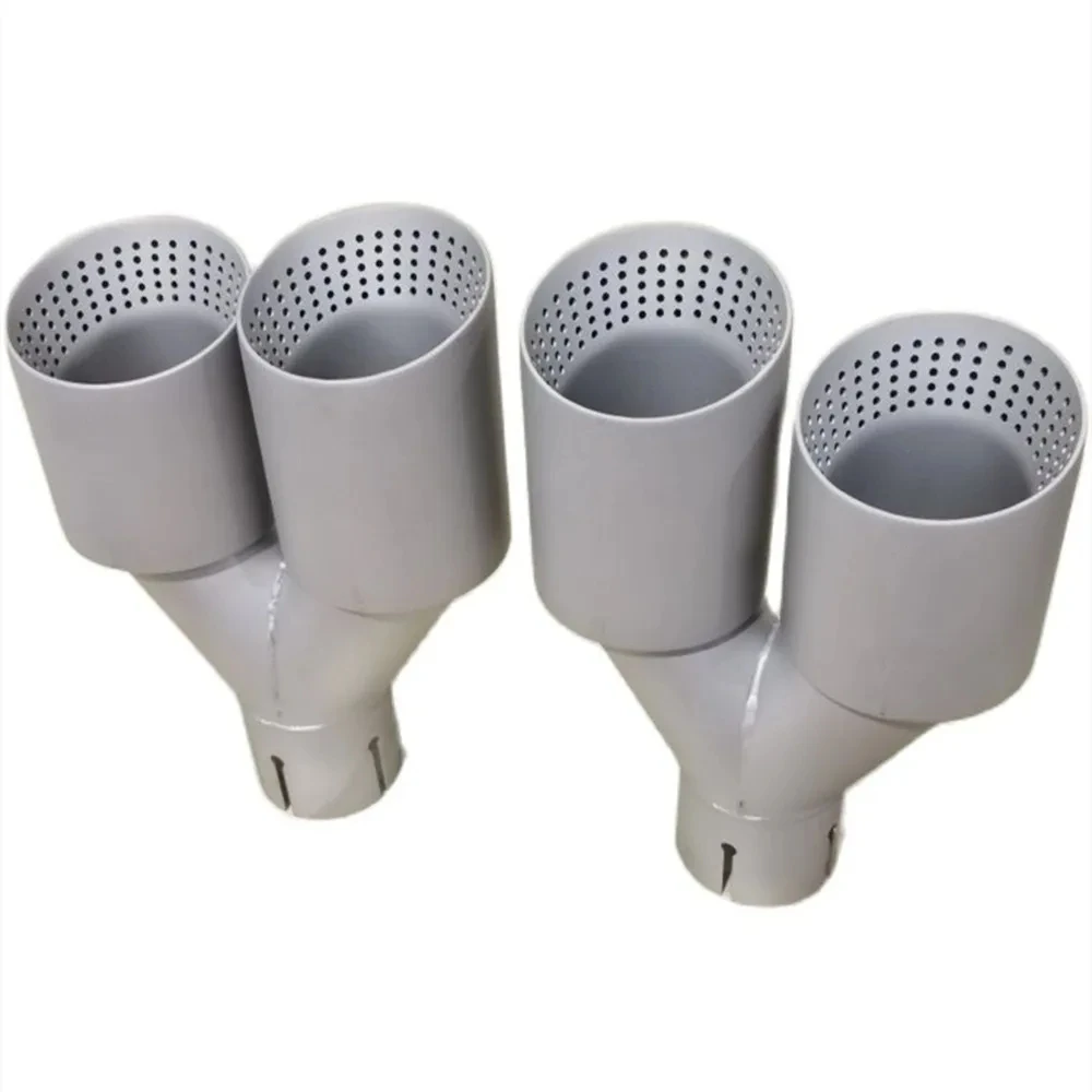 1Pcs Doppel Matte Edelstahl Auto Schalldämpfer Spitze Auspuff Spitze System Rohr Universal Auspuff Spitze 60MM 63mm GTI MK7 Golf7 Düse