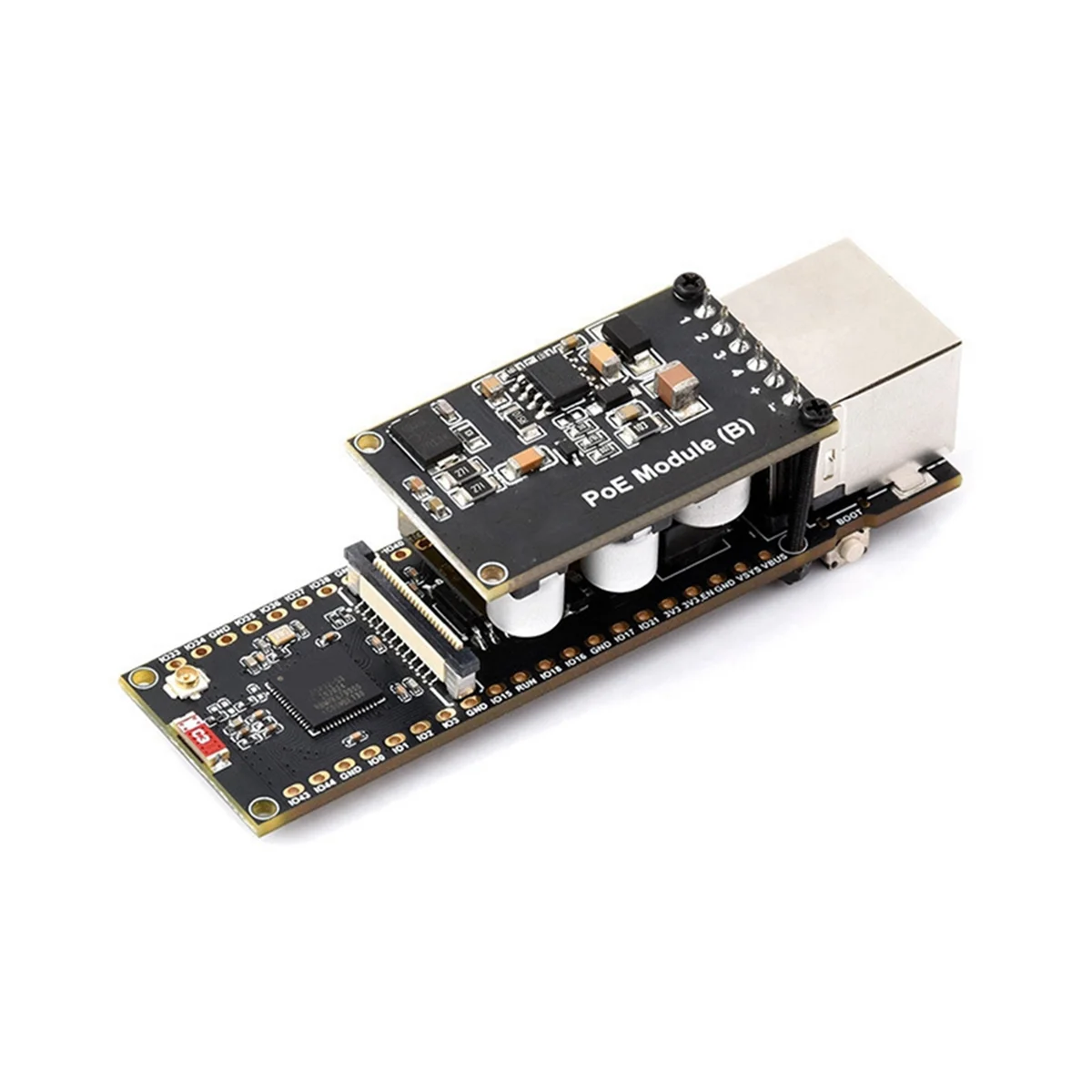 BABQ ESP32-S3 イーサネット開発ボード、POE モジュール付き、Wi-Fi Bluetooth POE デュアルコア プレート負荷 Type-C インターフェイスをサポート