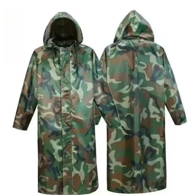 Integrated Camouflage Work Raincoat,Durable, Waterproof, One-Piece Protection for Laborers