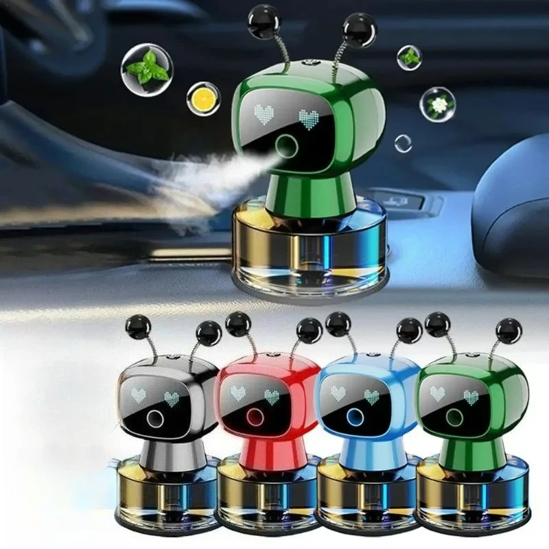 

Automatic Aromatherapy Diffuser with Robotic Design,Auto-Spray&Car Decor Smart Rechargeable Car Air Freshener