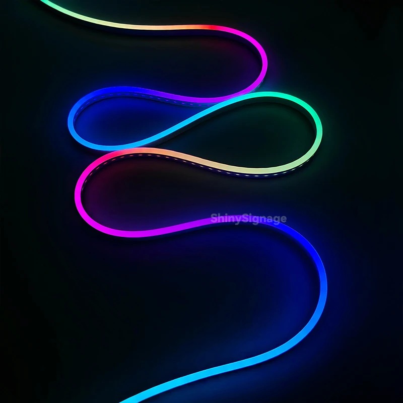 5 متر LED ماجيك اللون بكسل سيليكون أضواء النيون سيليكون نقي مقاوم للماء مرنة ضوء النيون انحناء 6x12 مللي متر لا بقعة USB التوصيل