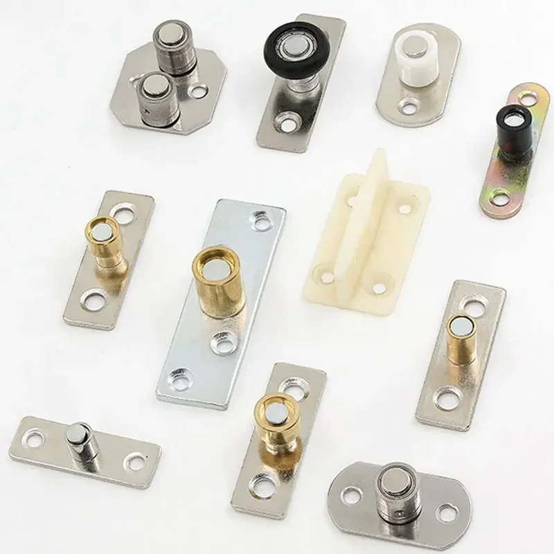 1PC Folding Sliding Door Positioner Wooden Door Lower Guide Wheel Pulley Sliding Door Stopper Guide Stopper Moving Door Locator