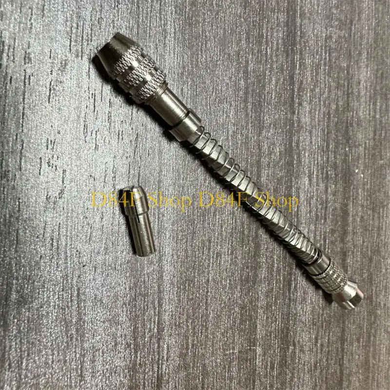 D84F 10Pcs Semi-Automatic Mini Manual Hand Drill Twist Hand Manual Push Chuck Drill Bit 0.8-3mm Punching Manual Drilling