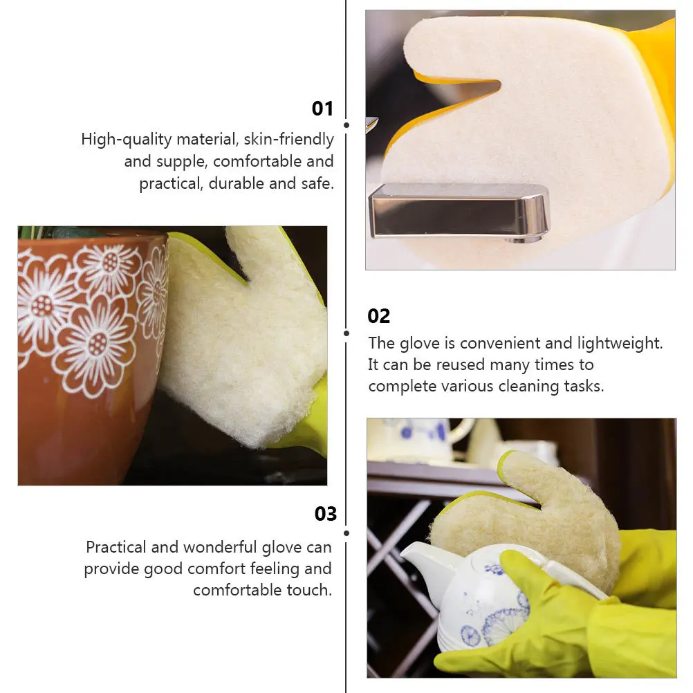 

1Pcs House Cleaning Glove Durable Skin-Friendly Practical Dusting Cleaning Tool Home Household Use Dusting Glove