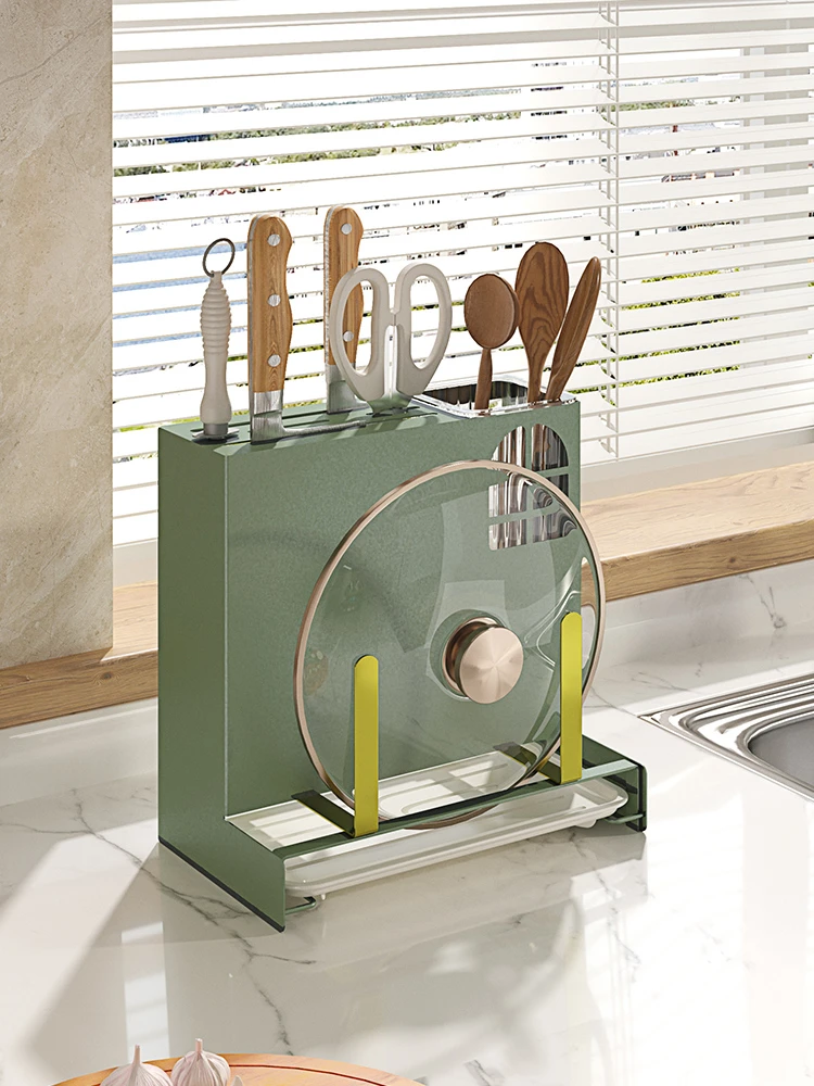 

Kitchen Multifunctional Knife Holder Wall Mounted Storage Ra for Utensils Chopstis Cutting Boards Draining elf Organiza...