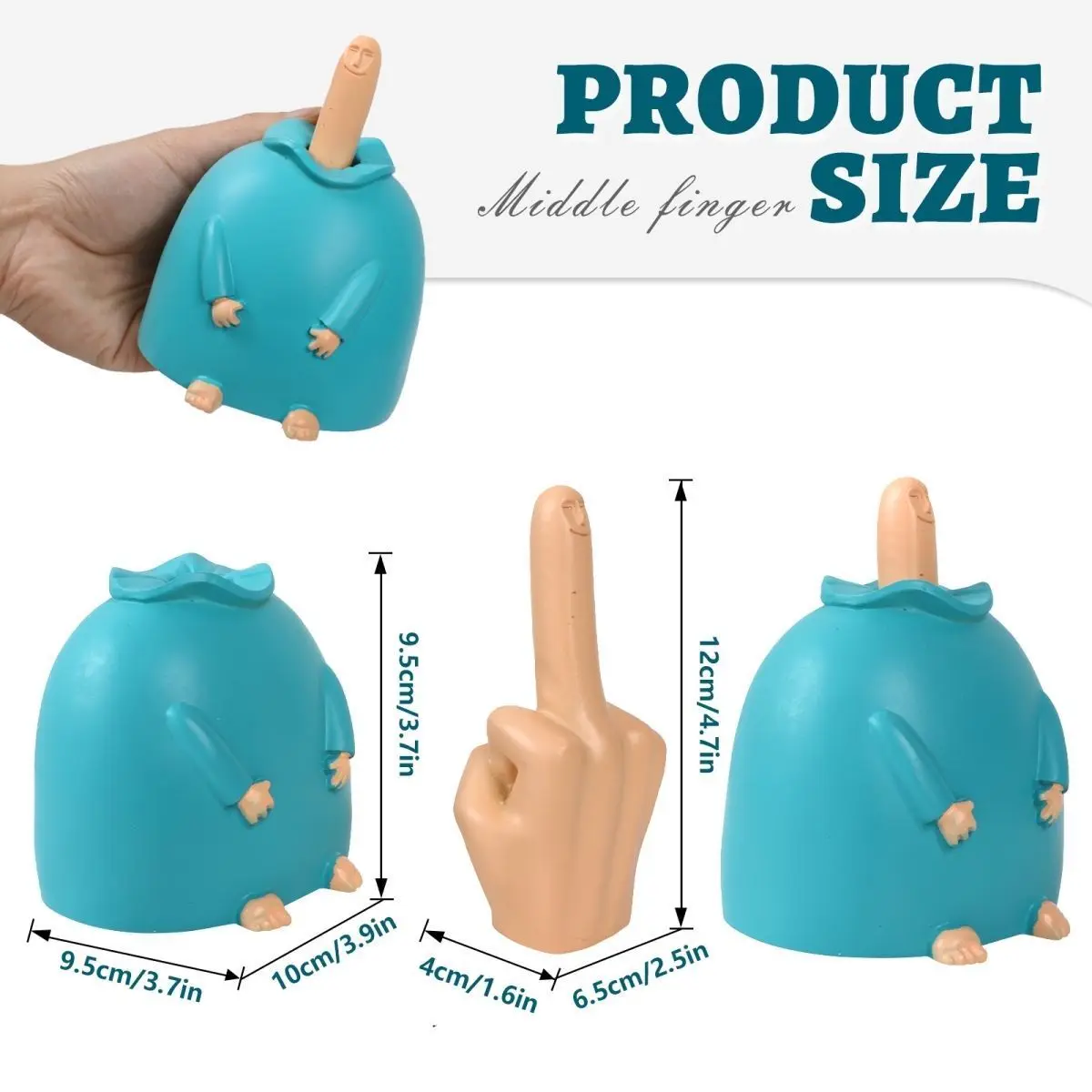 

Handmade Funny Middle Finger Sculpture，Humorous Stress Relief Decor，Office Prank Toy，Funny Friend Gift