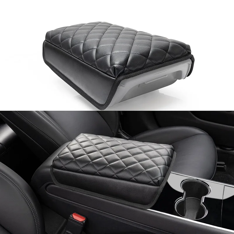 Suitable for 17-22 model 3/Y armrest box mats, car armrest box covers, car modification accessories