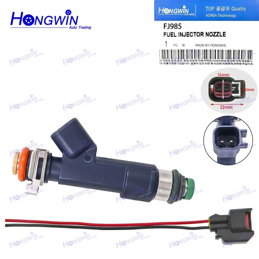 Brand New Fuel Injector Nozzle & Wire FJ985 FJ979 12625029 M1208 For Saturn Aura Vue Sky 2.4L Pontiac Solstice G6 G5 2.4L